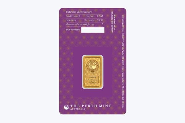 Perth Mint Gold Minted Bullion - Lakshmi 5g Gold Minted Bar - Image 2