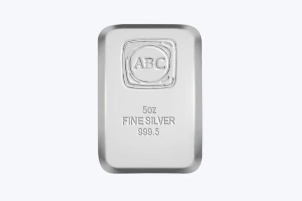 ABC Silver Bullion- 5oz Cast Bar