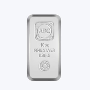 ABC Silver Bullion- 10oz Cast Bar