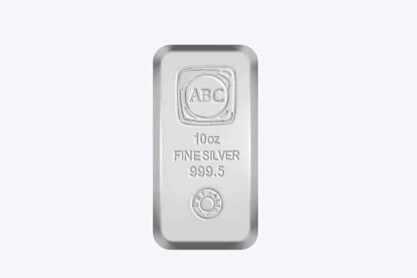 ABC Silver Bullion- 10oz Cast Bar