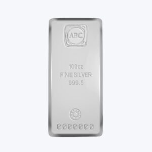 ABC Silver Bullion- 100oz Cast Bar